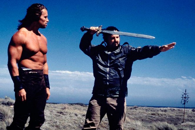 Barbar Conan - Z nakrúcania - Arnold Schwarzenegger, John Milius