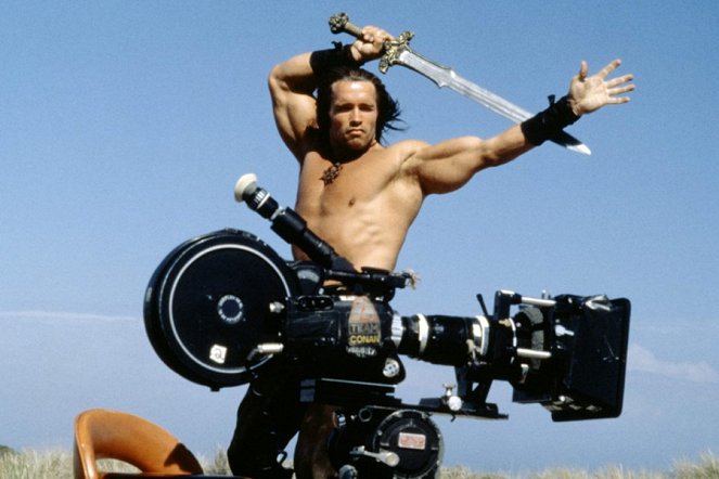 Barbar Conan - Z natáčení - Arnold Schwarzenegger