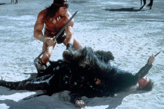 Conan, der Zerstörer - Filmfotos - Arnold Schwarzenegger, Wilt Chamberlain, Tracey Walter