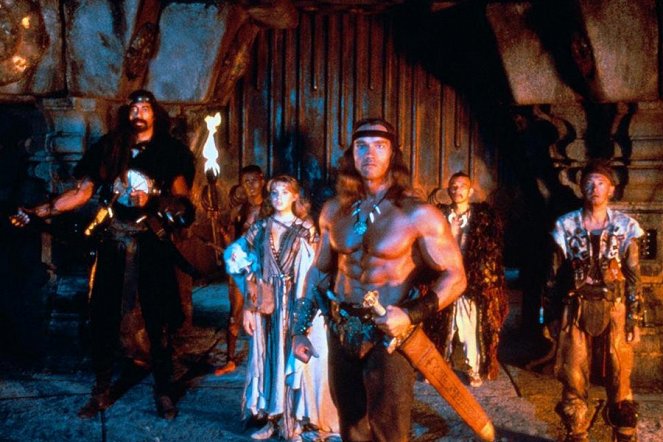 Conan, a barbár 2. - A pusztító - Filmfotók - Wilt Chamberlain, Grace Jones, Olivia d'Abo, Arnold Schwarzenegger, Mako, Tracey Walter