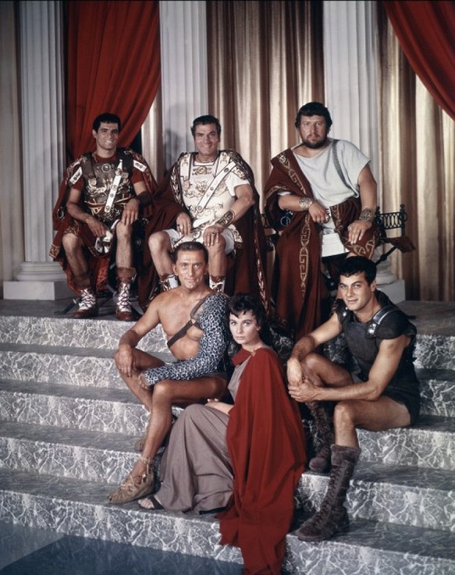Spartacus - Werbefoto - John Gavin, Kirk Douglas, Laurence Olivier, Jean Simmons, Peter Ustinov, Bernard Herschel Schwartz