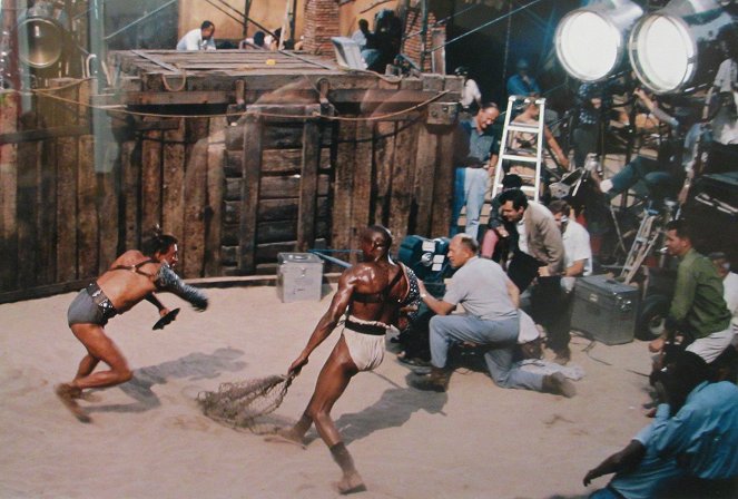 Spartacus - Van de set - Kirk Douglas, Woody Strode