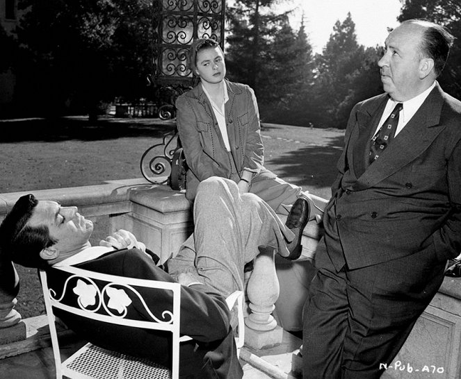 Forgószél - Forgatási fotók - Cary Grant, Ingrid Bergman, Alfred Hitchcock