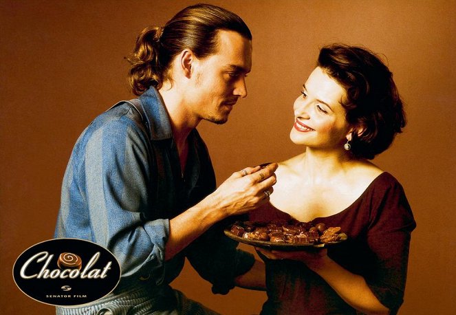 Le Chocolat - Cartes de lobby - Johnny Depp, Juliette Binoche