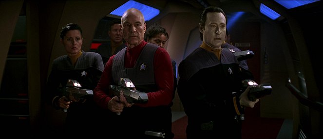 Star Trek 8. - Kapcsolatfelvétel - Filmfotók - Patrick Stewart, Brent Spiner