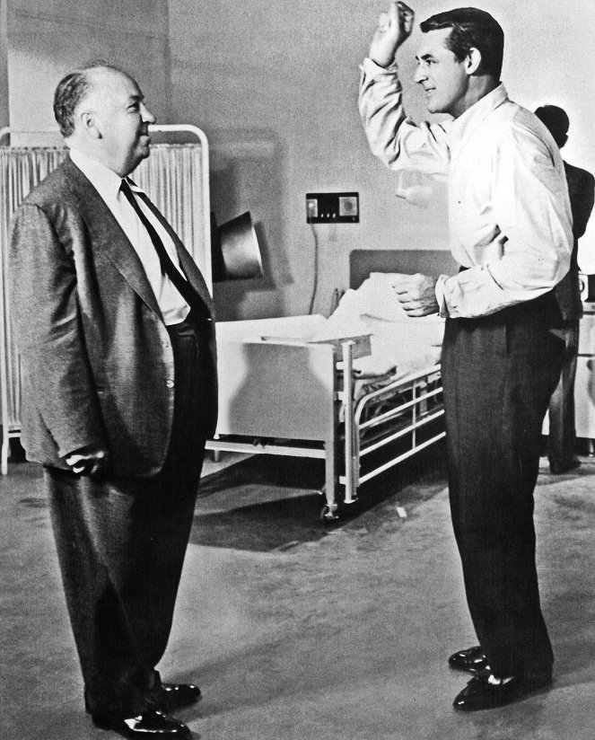 Intriga Internacional - De filmagens - Alfred Hitchcock, Cary Grant