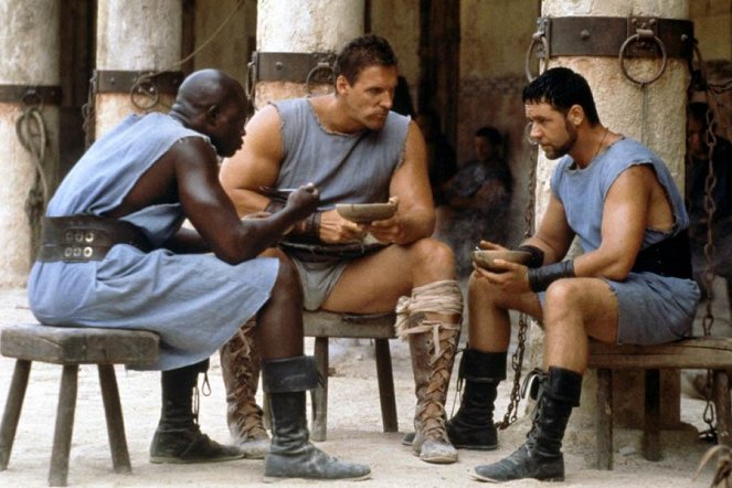 Gladiator (El gladiador) - De la película - Djimon Hounsou, Ralf Moeller, Russell Crowe