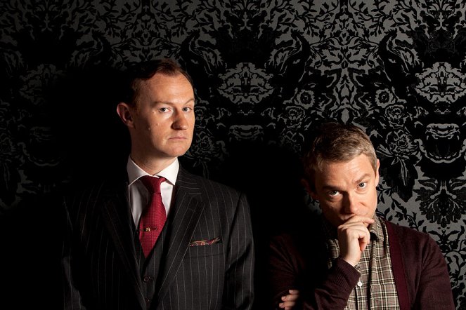 Sherlock - Werbefoto - Mark Gatiss, Martin Freeman