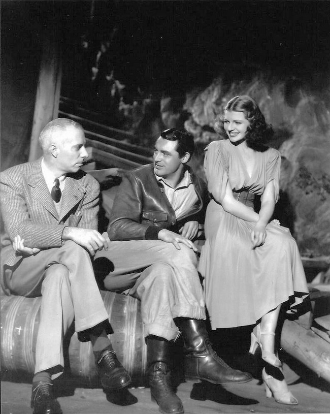 SOS - Feuer an Bord - Dreharbeiten - Howard Hawks, Cary Grant, Rita Hayworth