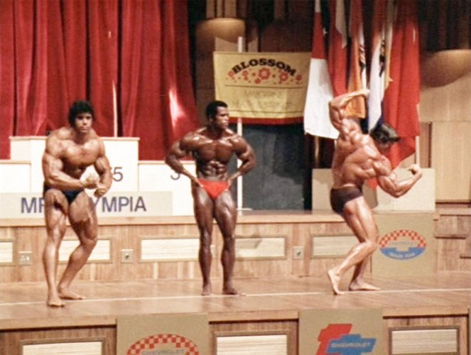 O Homem dos Músculos de Aço - Do filme - Lou Ferrigno, Serge Nubret, Arnold Schwarzenegger