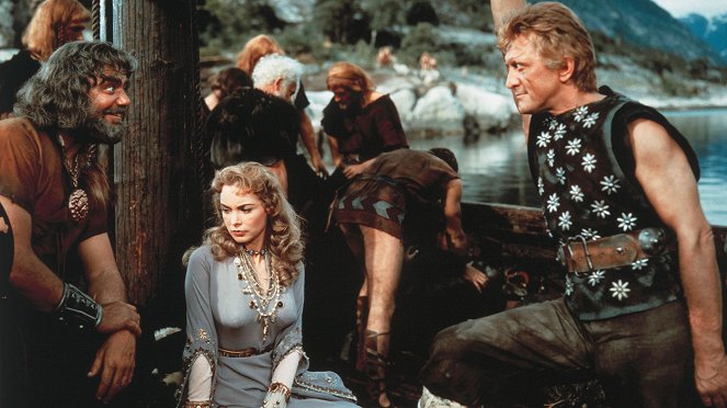 Vikingek - Filmfotók - Ernest Borgnine, Kirk Douglas, Janet Leigh