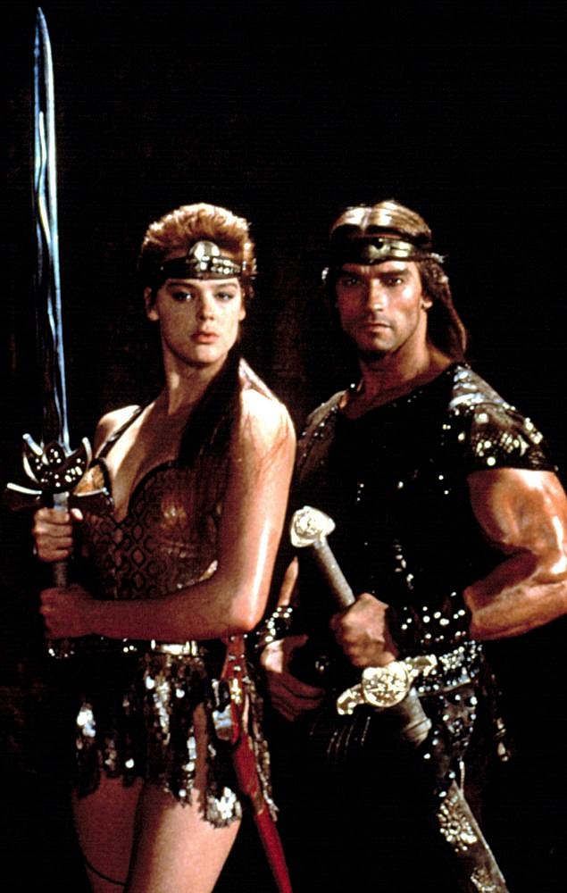 El guerrero rojo - Promoción - Brigitte Nielsen, Arnold Schwarzenegger