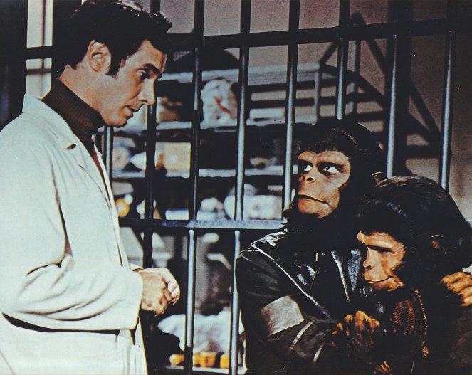 Útek z planéty opíc - Z filmu - Bradford Dillman, Roddy McDowall, Kim Hunter