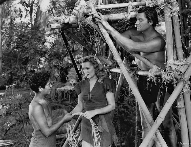 Tarzan and the Leopard Woman - Filmfotók - Johnny Sheffield, Brenda Joyce, Johnny Weissmuller