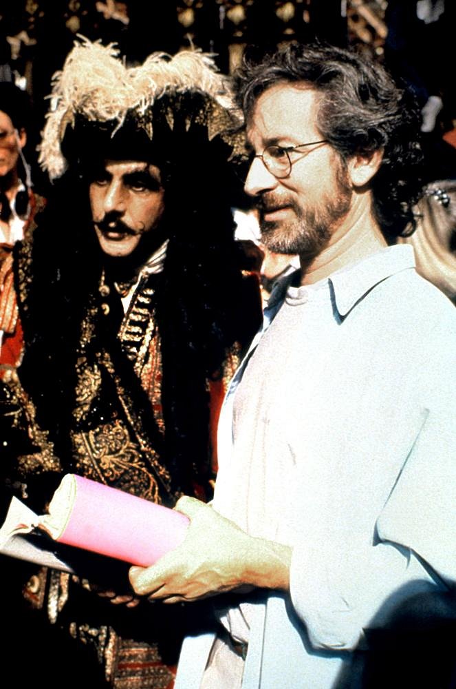 Kapteeni Koukku - Kuvat kuvauksista - Dustin Hoffman, Steven Spielberg