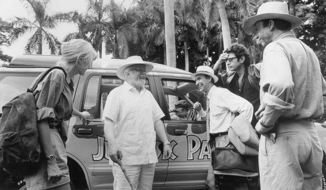 Parque Jurássico - De filmagens - Laura Dern, Richard Attenborough, Martin Ferrero, Jeff Goldblum, Sam Neill