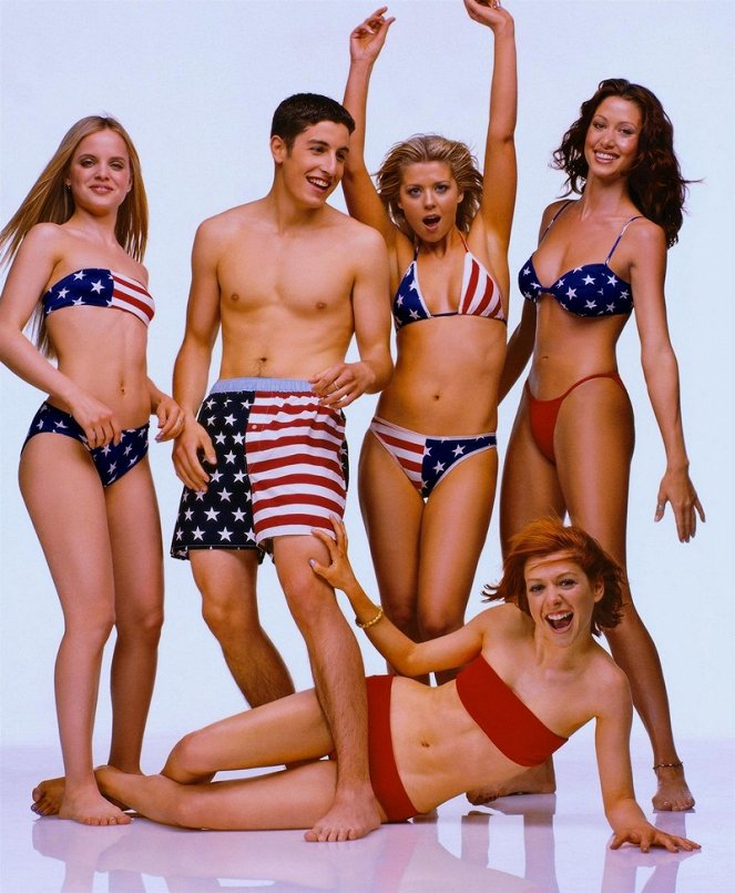 American Pie 2 - Werbefoto - Mena Suvari, Jason Biggs, Tara Reid, Alyson Hannigan, Shannon Elizabeth