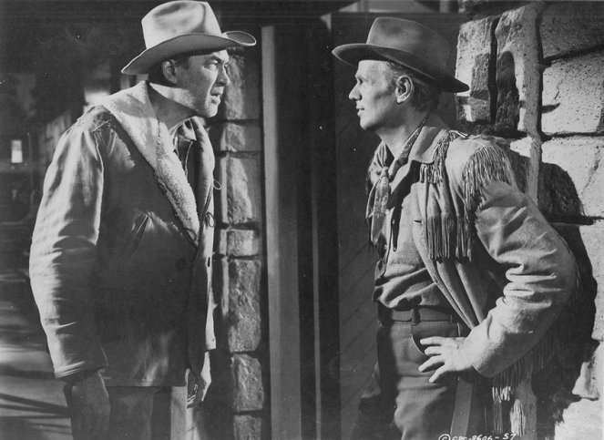 Dos cabalgan juntos - De la película - James Stewart, Richard Widmark