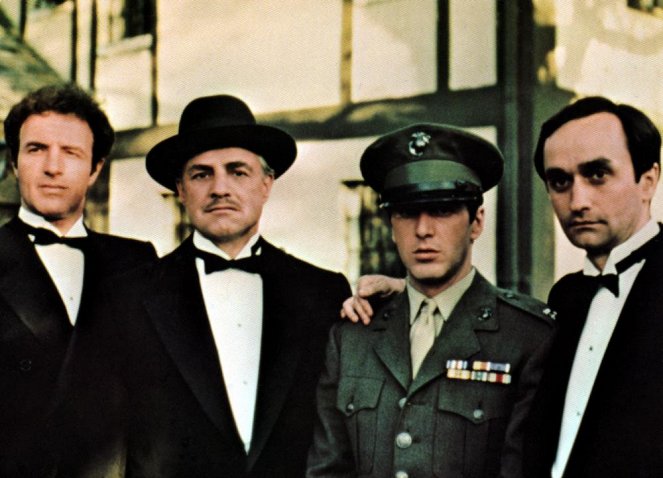Der Pate - Werbefoto - James Caan, Marlon Brando, Al Pacino, John Cazale
