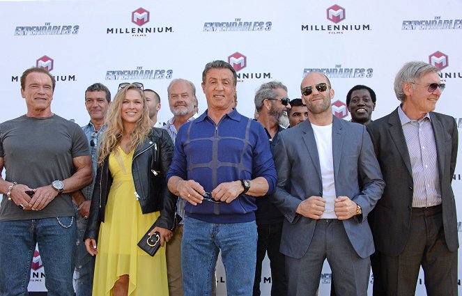 The Expendables 3 - Events - Arnold Schwarzenegger, Antonio Banderas, Ronda Rousey, Kelsey Grammer, Sylvester Stallone, Mel Gibson, Jason Statham, Wesley Snipes, Harrison Ford