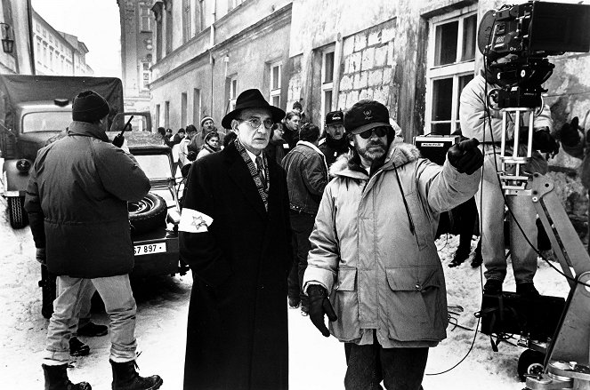 Schindler listája - Forgatási fotók - Ben Kingsley, Steven Spielberg