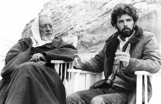 Star Wars - Episode IV: Eine neue Hoffnung - Dreharbeiten - Alec Guinness, George Lucas