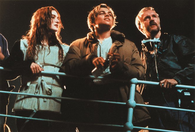 Titanic - Forgatási fotók - Kate Winslet, Leonardo DiCaprio, James Cameron