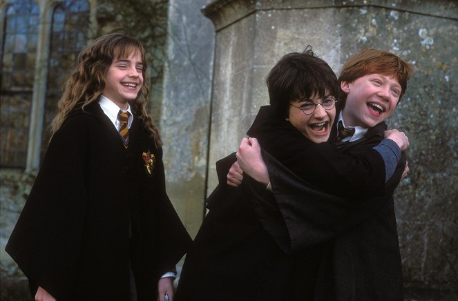 Harry Potter und die Kammer des Schreckens - Dreharbeiten - Emma Watson, Daniel Radcliffe, Rupert Grint