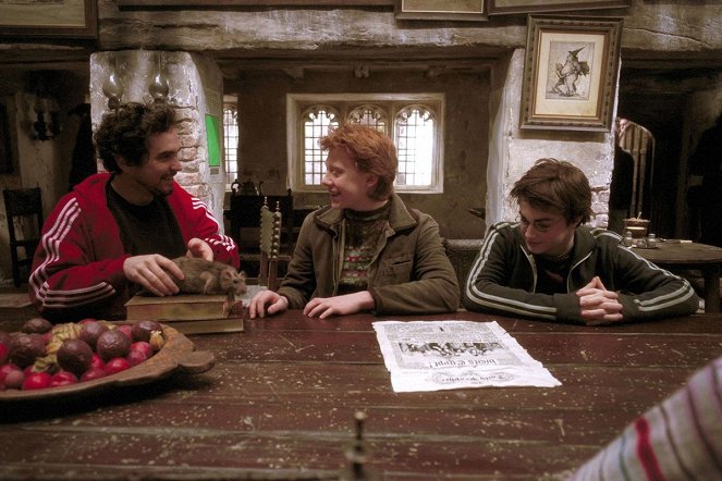 Harry Potter a väzeň z Azkabanu - Z nakrúcania - Alfonso Cuarón, Rupert Grint, Daniel Radcliffe