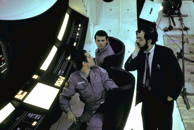 2001: Odisseia no Espaço - De filmagens - Gary Lockwood, Stanley Kubrick