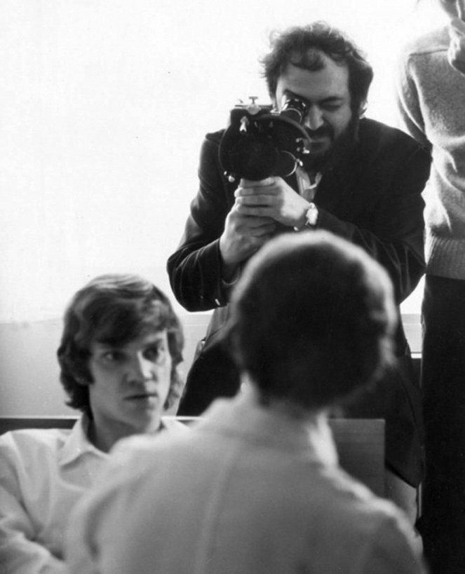 Mechanický pomaranč - Z nakrúcania - Malcolm McDowell, Stanley Kubrick