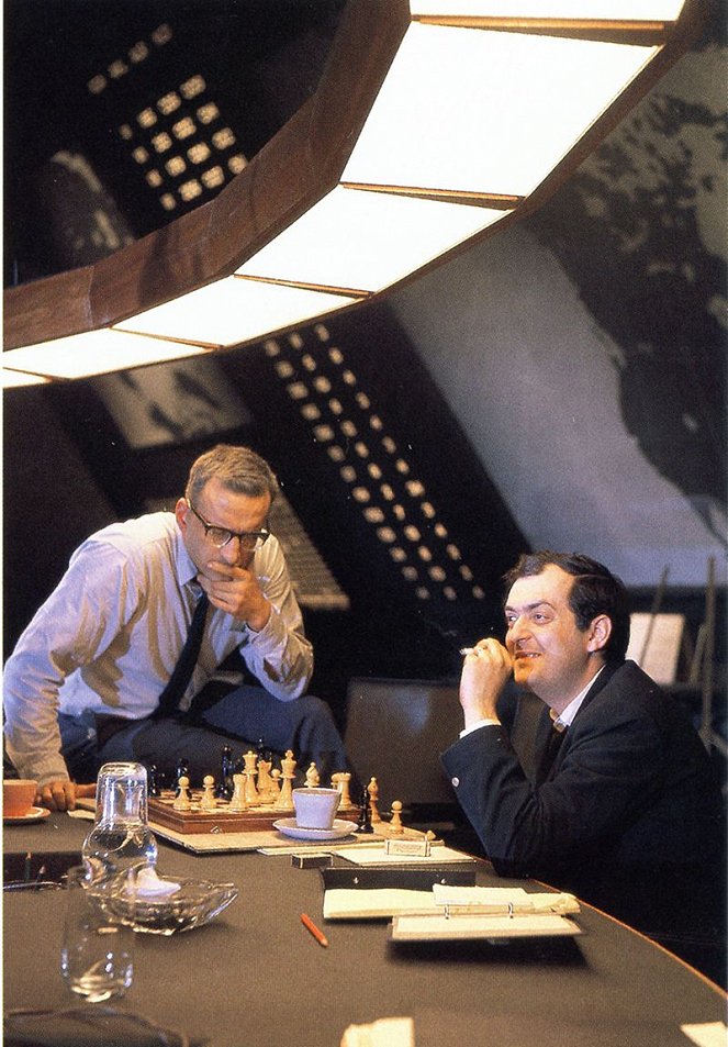 Dr. Strangelove, avagy rájöttem, hogy nem kell félni a bombától, meg is lehet szeretni - Forgatási fotók - George C. Scott, Stanley Kubrick