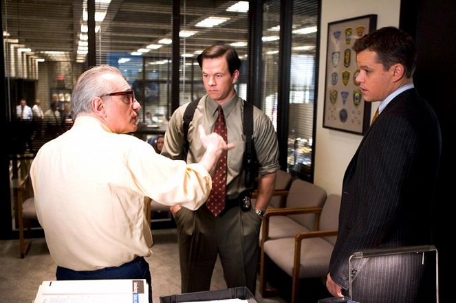 Departed – Unter Feinden - Dreharbeiten - Martin Scorsese, Mark Wahlberg, Matt Damon