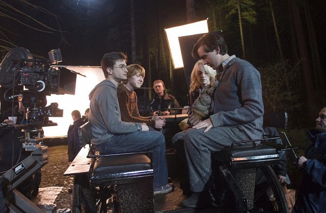 Harry Potter e a Ordem da Fénix - De filmagens - Daniel Radcliffe, Rupert Grint, Evanna Lynch, Matthew Lewis