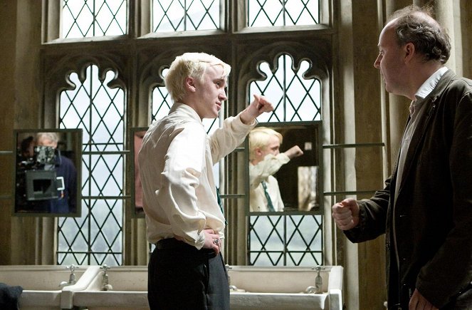 Harry Potter und der Halbblutprinz - Dreharbeiten - Tom Felton, David Yates