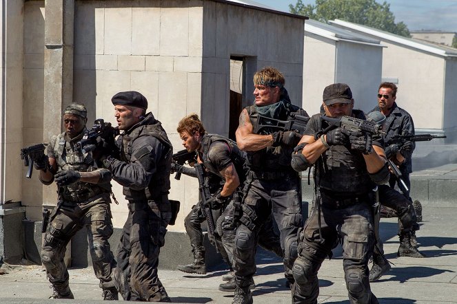 Los mercenarios 3 - De la película - Wesley Snipes, Jason Statham, Kellan Lutz, Dolph Lundgren, Randy Couture, Arnold Schwarzenegger