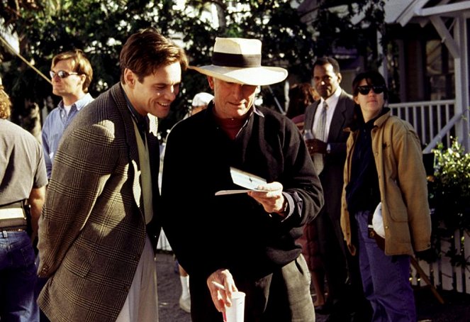 Die Truman Show - Dreharbeiten - Jim Carrey, Peter Weir