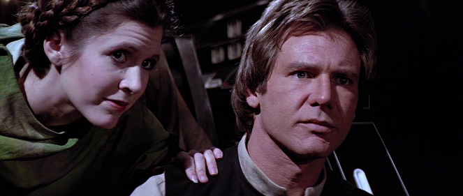 Hviezdne vojny VI - Návrat Jediho - Z filmu - Carrie Fisher, Harrison Ford
