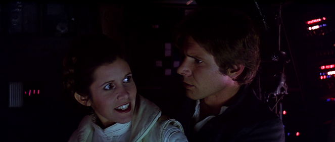 Das Imperium schlägt zurück - Filmfotos - Carrie Fisher, Harrison Ford