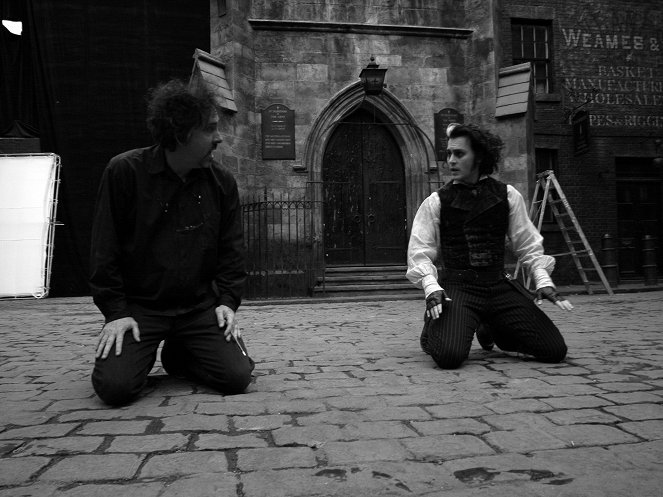 Sweeney Todd - A Fleet Street démoni borbélya - Forgatási fotók - Tim Burton, Johnny Depp