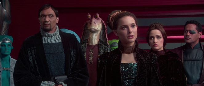 Star Wars: Episode II - Angriff der Klonkrieger - Filmfotos - Jimmy Smits, Natalie Portman, Rose Byrne, Jay Laga'aia