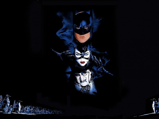 Batmans Rückkehr - Werbefoto - Michael Keaton, Michelle Pfeiffer, Danny DeVito