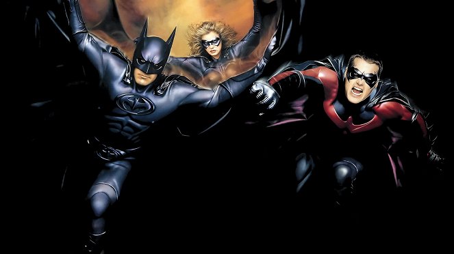 Batman & Robin - Werbefoto - George Clooney, Alicia Silverstone, Chris O'Donnell