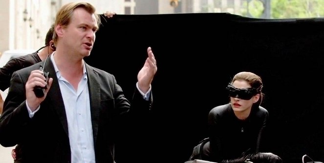 Temný rytíř povstal - Z natáčení - Christopher Nolan, Anne Hathaway