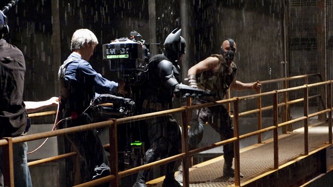 The Dark Knight Rises - Tournage - Christian Bale, Tom Hardy