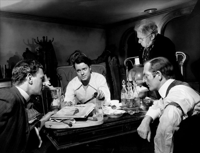 Obywatel Kane - Z filmu - Joseph Cotten, Orson Welles, Erskine Sanford, Everett Sloane