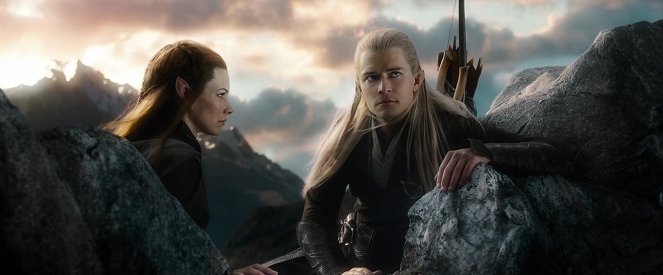 Hobbit: Bitwa pięciu armii - Z filmu - Evangeline Lilly, Orlando Bloom