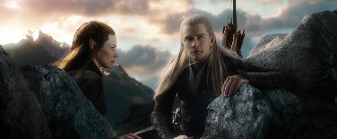 A hobbit: Az öt sereg csatája - Filmfotók - Evangeline Lilly, Orlando Bloom