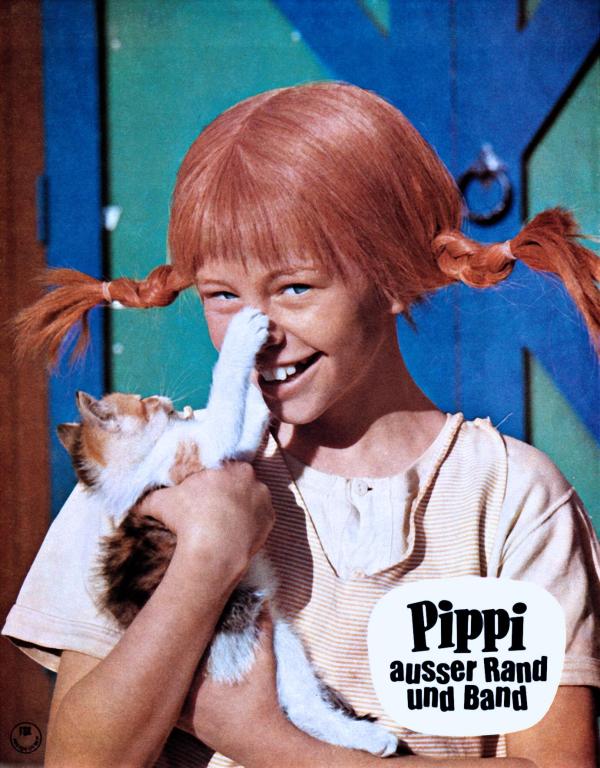 Mit Pippi Langstrumpf auf der Walze - Lobbykarten - Inger Nilsson