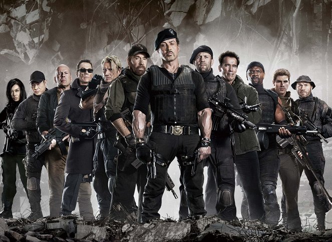 The Expendables 2: Back For War - Promo - Nan Yu, Jet Li, Bruce Willis, Jean-Claude Van Damme, Dolph Lundgren, Chuck Norris, Sylvester Stallone, Jason Statham, Arnold Schwarzenegger, Terry Crews, Liam Hemsworth, Randy Couture